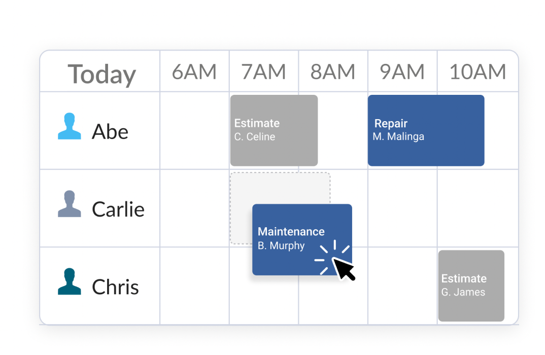 Calendar with appointments