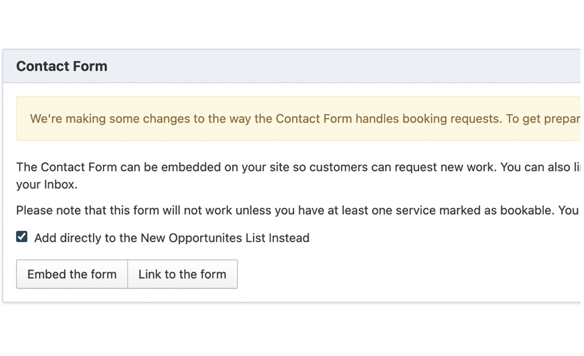 Updated Kickserv Contact Form Notification