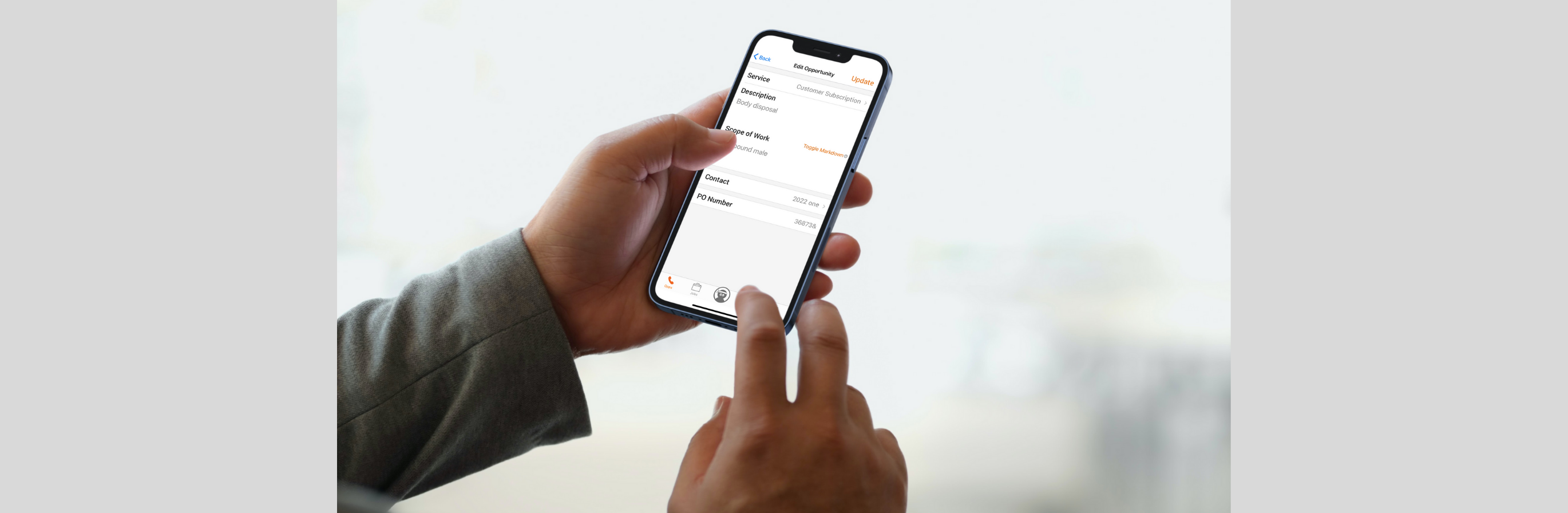 Kickserv Mobile Estimates Screenshot