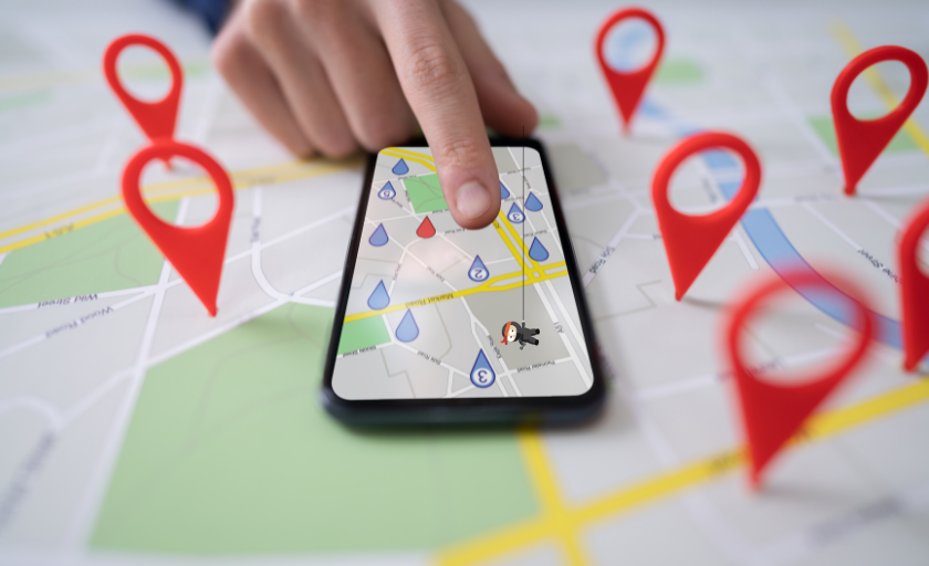 Kickserv supports latitude and longitude locations on the mobile application